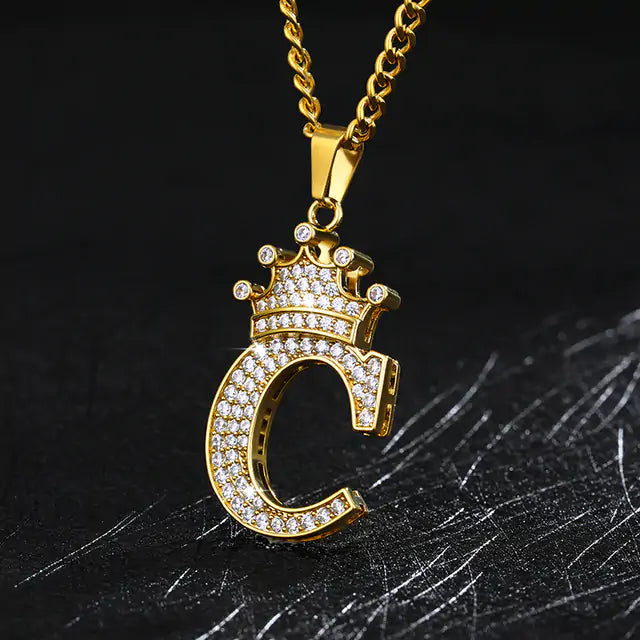 Zircon Alphabet Necklace