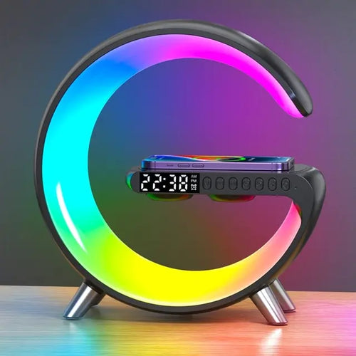 Load image into Gallery viewer, Multifunctional Wireless Charger Alarm Clock Speaker
